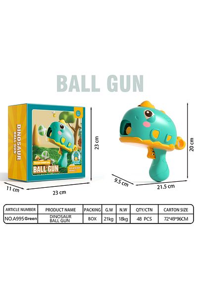 Picodino Joc cu Sticky Ball si Pistol Dinozaur – Tinta adeziva si bile velcro pentru copii, Albastru