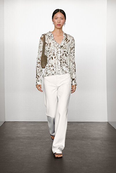 Massimo Dutti Büzgülü desenli gömlek