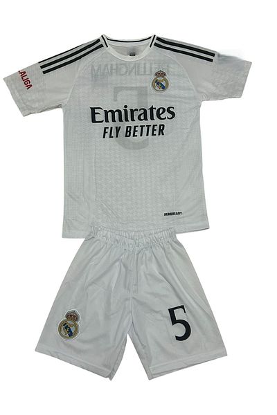 TETYS New Season White Real-Madrid 2024/25 New Season Jude Bellingham Kids Jersey Set of 2
