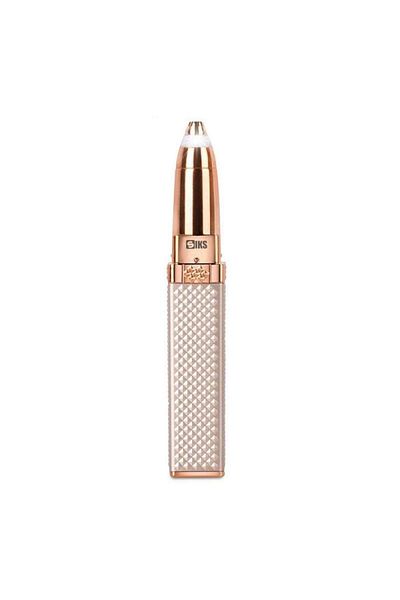 SIKS 2 in 1 Silver Facial Trimmer, USB Charging, 2 Replacement Heads