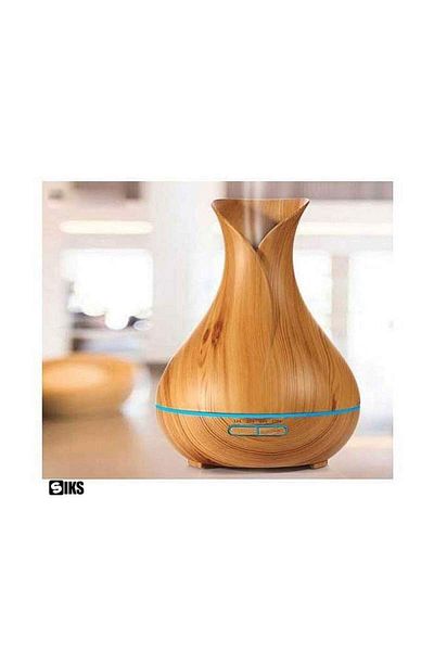 SIKS Umidificator cu ultrasunete, aromaterapie, purificator de aer, difuzor, rezervor de 400 ml, lemn deschis (optimus)