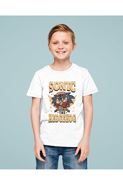 SEVBANO تي شيرت للأطفال مطبوع عليه رسوم متحركة سونيك ذا هيدجهاج للجنسين (1-12...