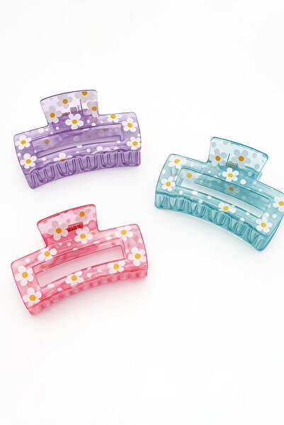 MakeWell Catarame de culoare roz și alb cu design margaretă