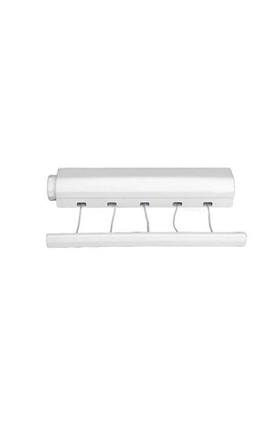 SIKS Retractable Clothes Dryer, Extendable, 4 Lines 3.2 Meters Long, Wall Mounted, White