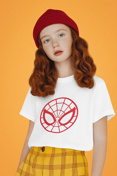 SEVBANO Tricou pentru copii cu mască Spider-Man imprimată unisex Spider-Man Movie (1-12 ani)