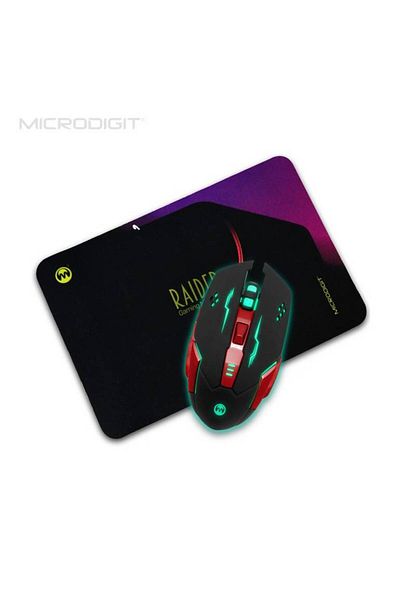 Microdigit Wired Gaming Mouse with Mouse Pad RAIDER MD 2011 GM