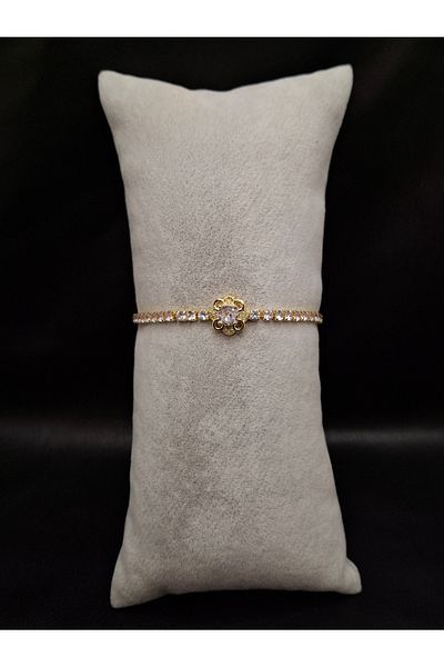 Han Ticarethane Stone Flower Model Waterway Steel Bracelet