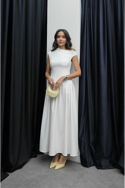 Havoş Ecru Asymmetrical Flounce Dress