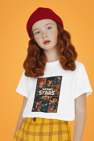 SEVBANO Tricou pentru copii de joc unisex cu personaje Brawl Stars (vârsta 1-12)
