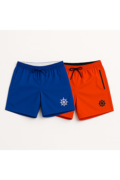 mini kanka Set de 2 pantaloni scurți pentru băieți, cu căptușeală de vară, di...