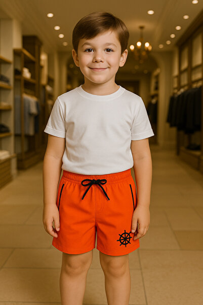 mini kanka Pantaloni scurți de vară pentru băieți, cu căptușeală, din materia...