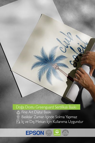 Postifull Frameless Wall Poster, Soleil Club, Illustration, Blue Color Poster, 2025 Summer Selection, No:109563