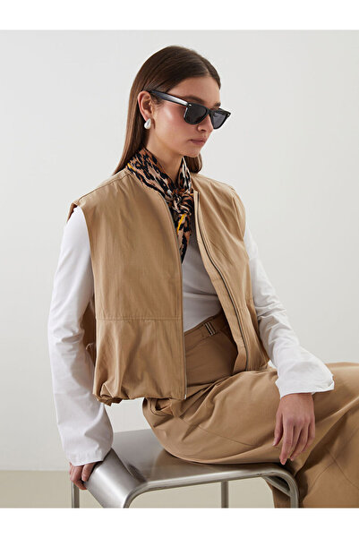 LC Waikiki Beige Crew Neck Women's Vest