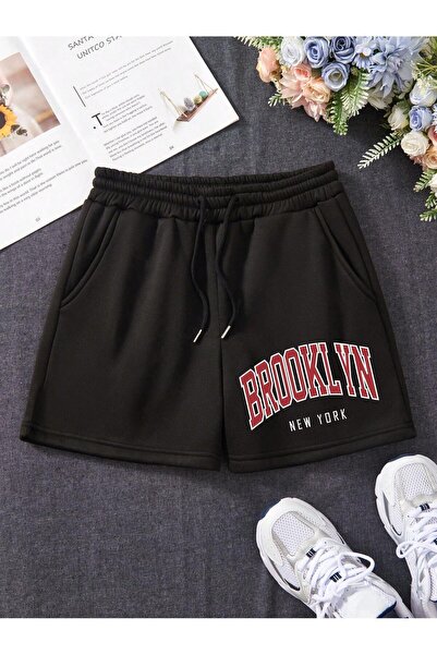 Adrift Pantaloni scurți din bumbac pieptănat Mr. Brooklyn - tricot cu talie î...