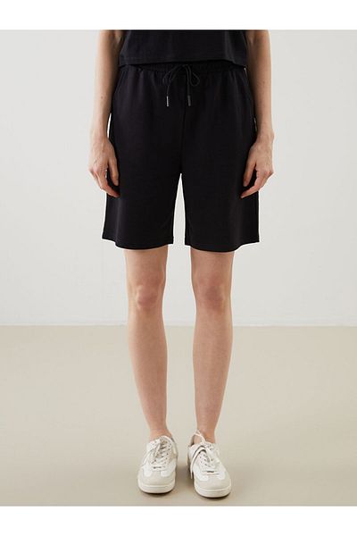 LC Waikiki Brown Women's Shorts with Elastic Waist