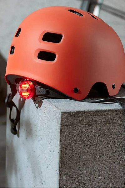 Tchibo Bicycle Helmet With LED Rear Light, Orange