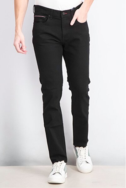 Tommy Hilfiger Men Straight Fit Plain Five Pocket Pants, Black