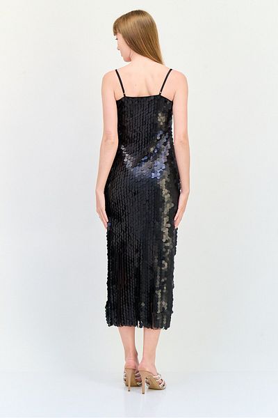 Reserved Women Sequined Maxi Dress, Black