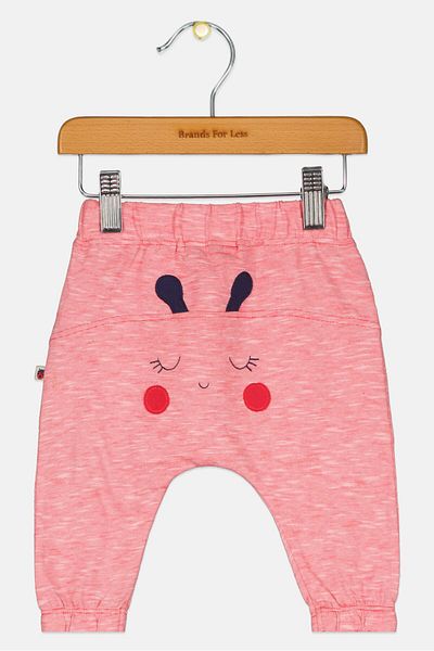 MOTHERCARE Toddlers Girl Embroidered Jogger Pants, Pink