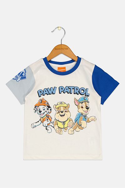 NİCKELODEON Toddlers Boy Paw Patrol Short Sleeves T-Shirt, Off White