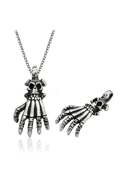 norsary Silver Skull Hand Men's Pendant