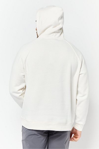 Algspar Men Brand Logo Long Sleeves Hoodie, White