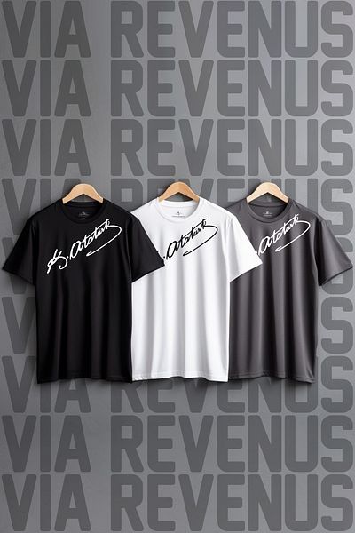Vordevia Ataturk Signature Printed 3-Piece 100% Cotton Combed Tshirt