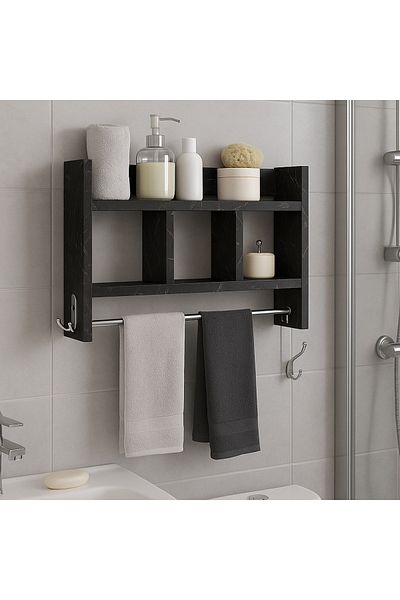 mokaparkavm Redbud Multi-Purpose Bathroom Shelf Functional Design Hanger Organizer
