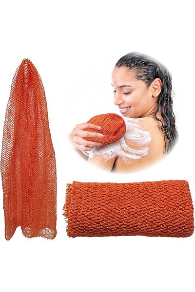 style iconic 3 Pieces African Net Exfoliating Sponge – Deep Cleansing Body Scrubber