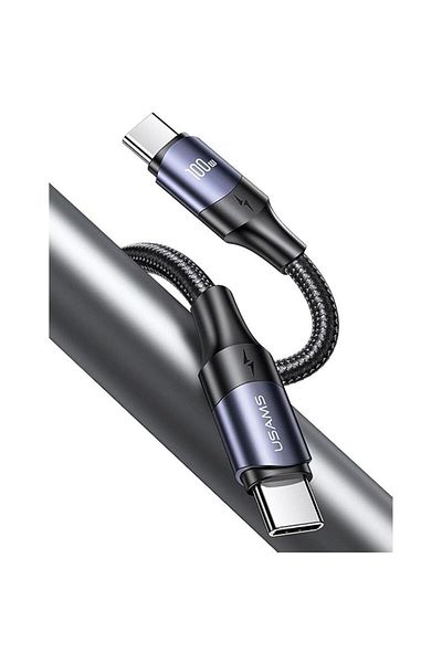 Usams Cablu US-SJ524 Type-C la Type-C PD, Fast Charging, 100W, 1.2m Negru