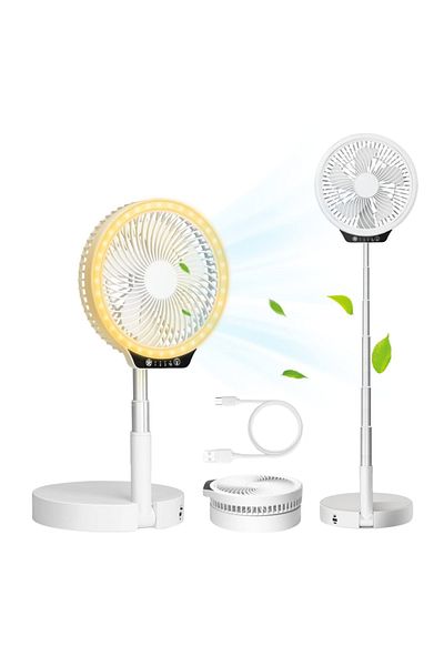 Sofia Concept Paula Portable Desk Fan, Telescopic, Foldable, Power Bank, LED Lighting, 2200RPM, 8000mAh, White
