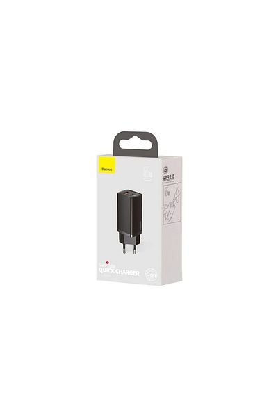 Baseus Network charger Gan2 Lite Dual Port Type-c, Usb, Quick Charger, 65w Black