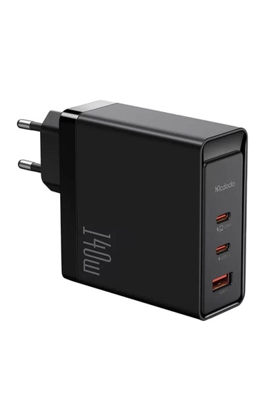 Mcdodo Incarcator Retea Port 2xType-C si 1xUSB-A GaN5 Pro Fast Charging 140W, Negru