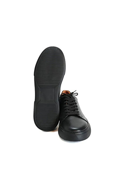 Lufian Tommy Erkek Deri Sneaker Ayakkabı SİYAH