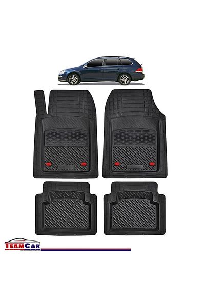 TEAMCAR ® Car Mats Tray Type Compatible with Volkswagen Golf Mk5 Variant, Estate (2003–2009)