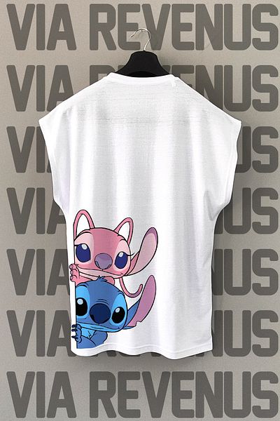 Vordevia Back Printed Zero Sleeve Crew Neck Sports Tshirt