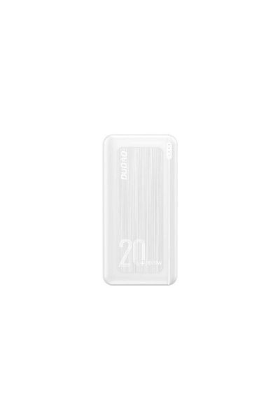 DUDAO External Battery 20000 Mah, Quick Charge 3.0, 20w, 2x Usb / Usb Type C White