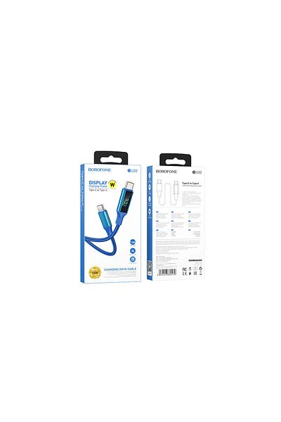 Borofone Cablu Bu32 Exclusive Type-c La Type-c, 1.2m, Albastru