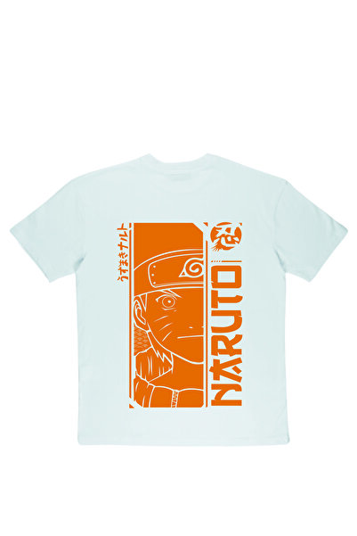 By Caspita Fashion Tricou alb oversize unisex cu imprimeu pe spate Lenithra Naruto Anime