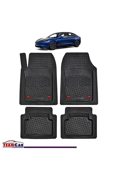 TEAMCAR ® Car Mats Tray Type Compatible Tesla 3 2017–2024