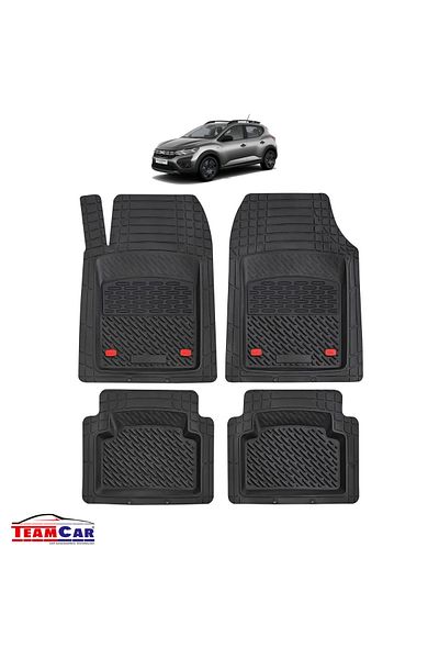 TEAMCAR ® Covorașe auto tip tavă compatibile cu Dacia Sandero Stepway III (2021–2024)