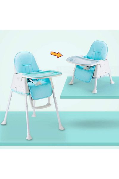 Yelajoy Portable Baby High Chair With Dining Tray, Adjustable Height, 95X64 X55cm, for 3+ Month