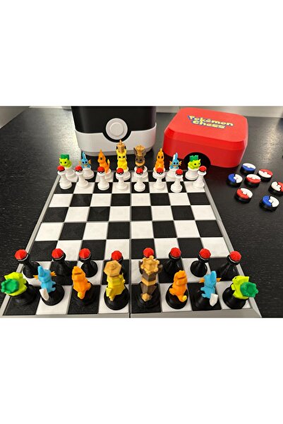 üç boyutlu haller Tasarım Pokemon Satranç Seti