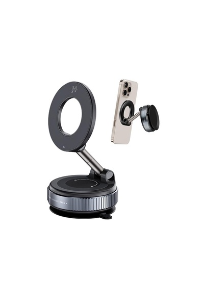 REDz Accessories Suport auto magnetic cu ventuză puternică, rotație 360°, Mag...