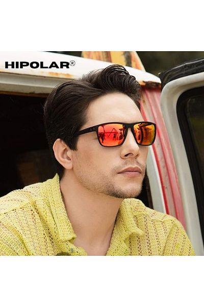 Hipolar - Polarized Sunglasses, Class 3, HD30 Red Orange Mirror Lens, UV400, with Shockproof Case