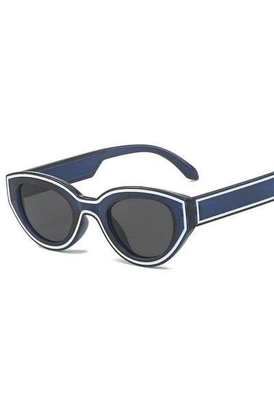REDz Accessories Striped Sunglasses, Oval Lens, Fashion, UV400 Protection, Blue