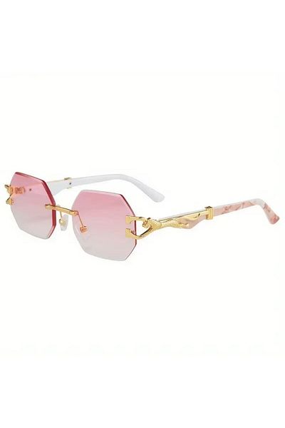 REDz Accessories Jaguar Sunglasses, Hexagonal Lenses, Fashion, UV400 Protection, Pink
