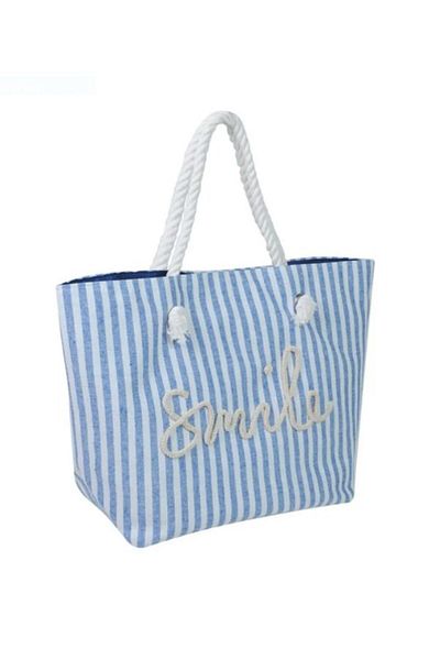 SyaMAG Blue-white beach bag, 52x18x35 cm