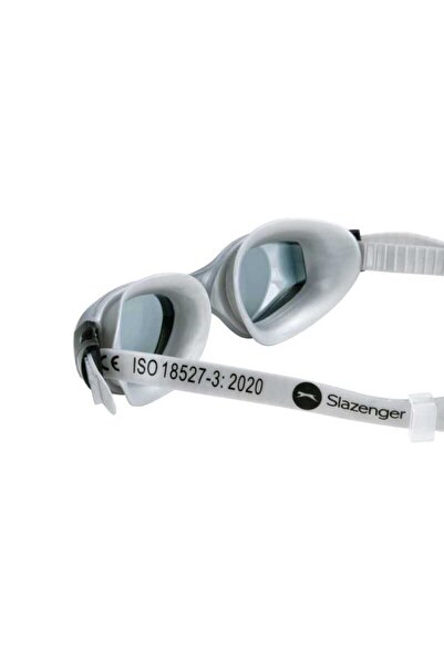 Slazenger Junior Swimming Goggles Aero Gs16 Smokesilverslver+Bone