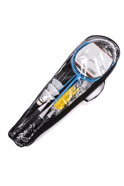 Sofia Concept Set de badminton Family Winner, 4 rachete, 3 volane, fileu, alb/albastru